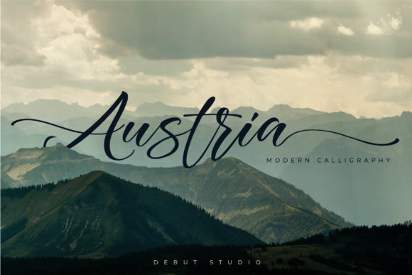 Austria Typeface Review: Elegant Script for Web and Brand Identity