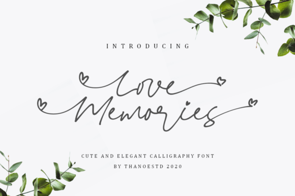 Love Memories Typeface: A Romantic Script for Handmade Branding
