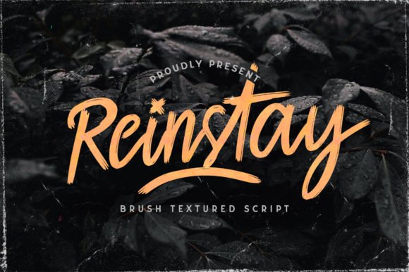 Reinstay Typeface: A Handwritten Brush Font for Crafters